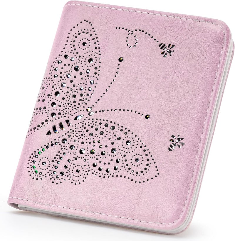 KITEVIUN Small RFID Wallet Women Ultra Thin Slim Womens Wallet Mini Compact Bifold Pocket Ladies Wallets for Women LIGHT PINK - Image 1